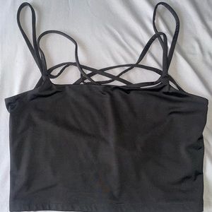 Black express crop top
